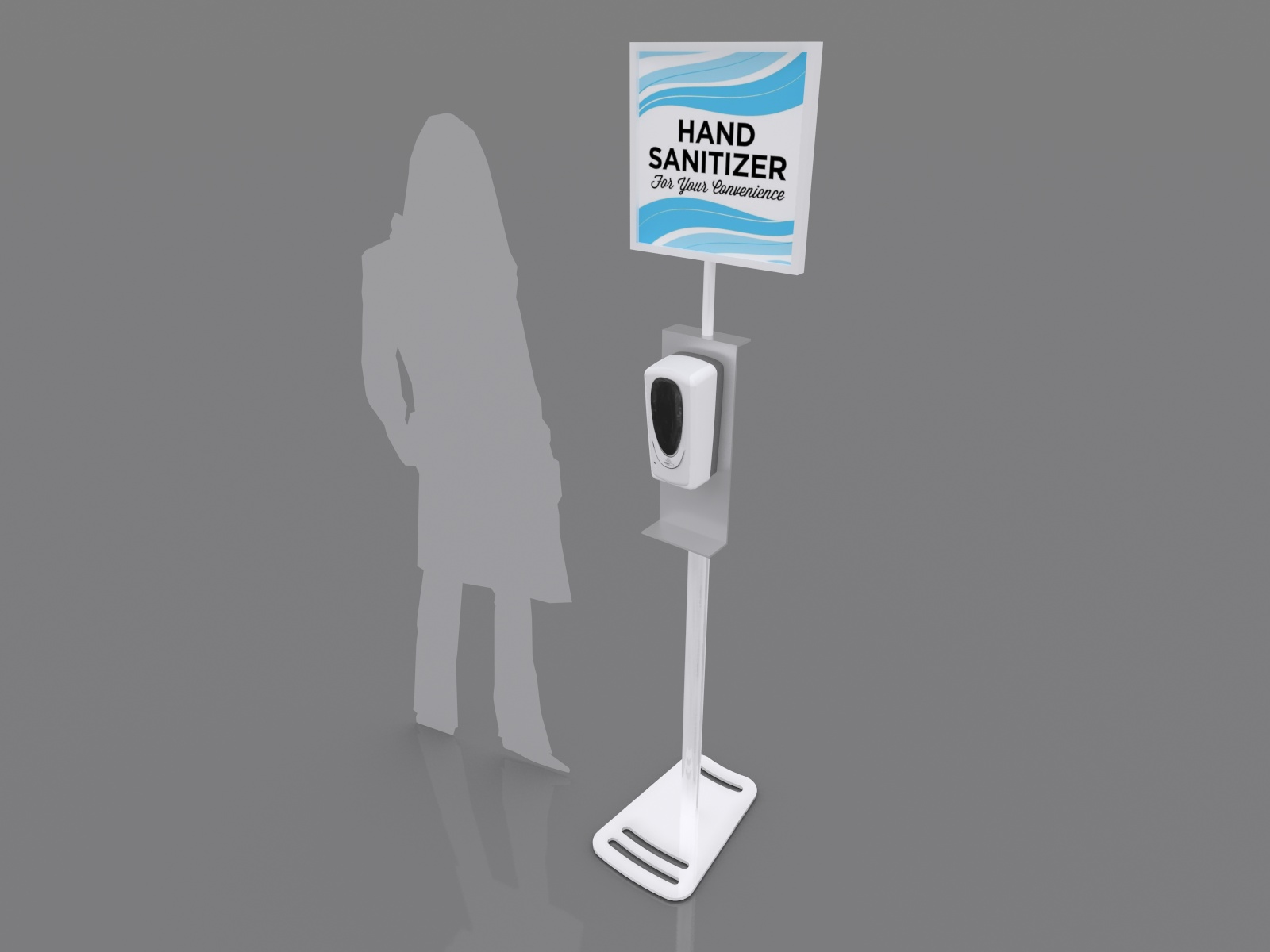 MOD-9002 Hand Sanitizer Stand with Graphic Option -- Image 3